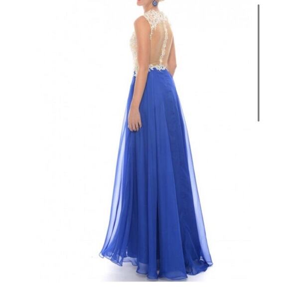 Glam Gurlz Green Prom Formal Dress Ballgown Hand Beaded Lace Rhinestone Sz 12 - Picture 2 of 16